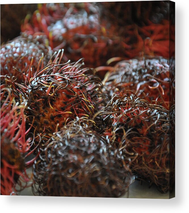 Lychee Acrylic Print featuring the photograph Lychee Fruit 2 by Frank Mari
