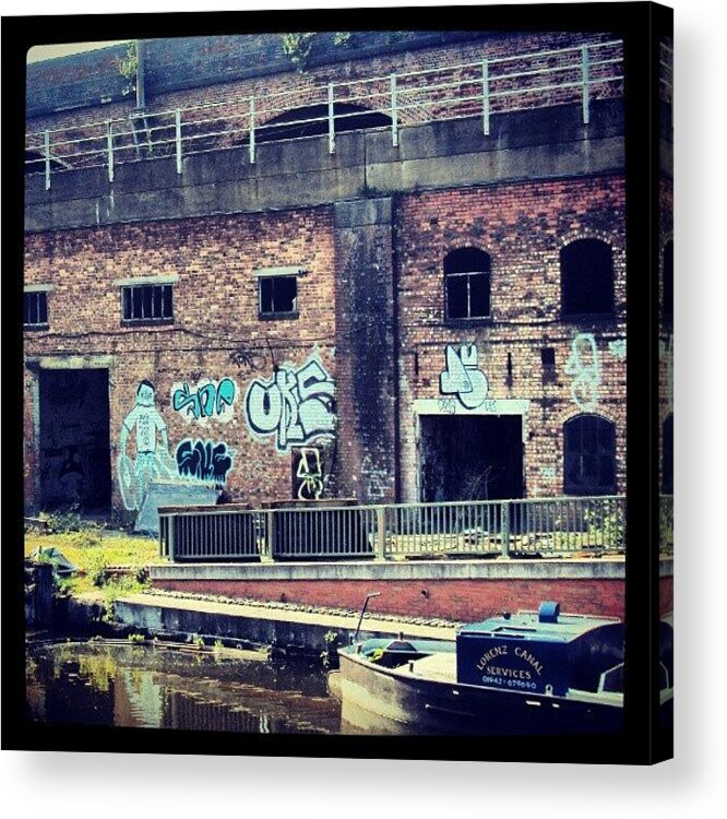 Summer2012 Acrylic Print featuring the photograph #manchestercanal #manchester #canal #uk by Abdelrahman Alawwad