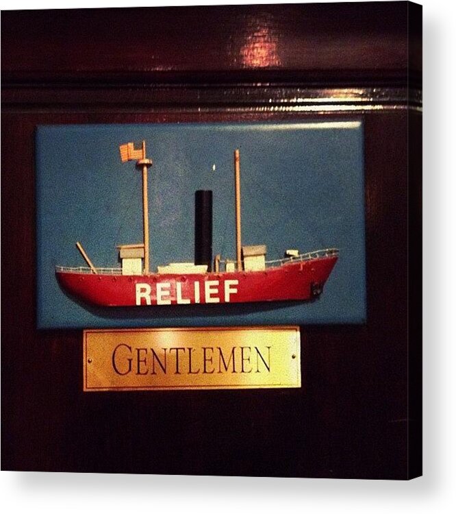 Mobilephotography Acrylic Print featuring the photograph Men's Room by Natasha Marco