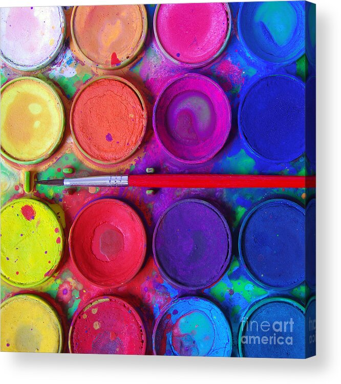 Art Acrylic Print featuring the photograph Messy Paints by Carlos Caetano