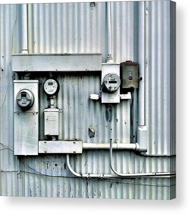 Electrical Meters Acrylic Print featuring the photograph Meters by Julie Gebhardt