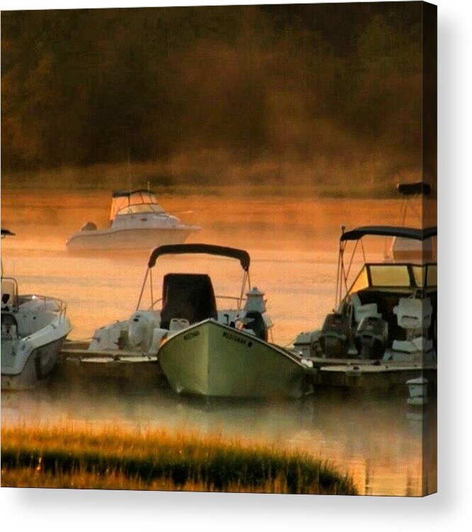  Acrylic Print featuring the photograph Misty Morning On The North River, Near by Hit And Run History