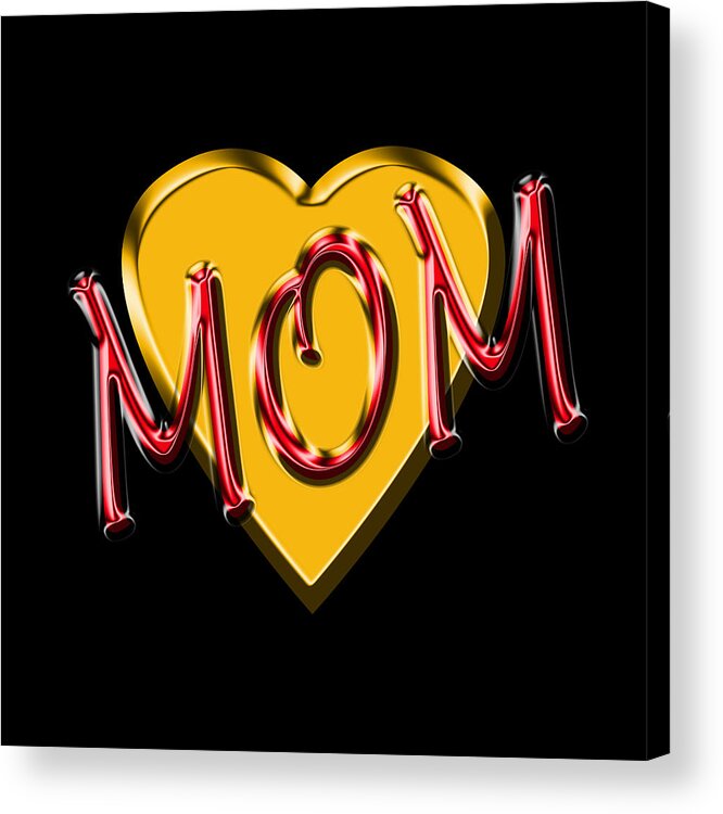 Mom Acrylic Print featuring the digital art Mom 2 by Andrew Fare