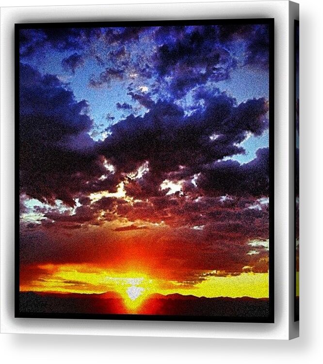 Iphoneartist Acrylic Print featuring the photograph My Sunset View by Paul Cutright