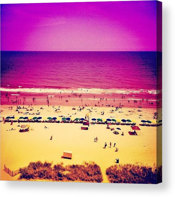 Instasky Acrylic Print featuring the photograph #myrtlebeach by Katie Williams