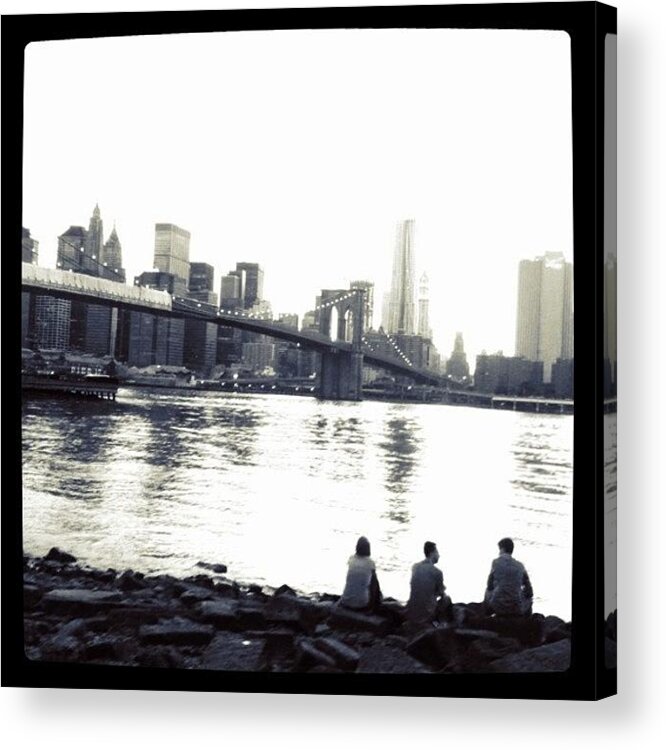 East River Acrylic Print featuring the photograph NYC Skyline by Fern Fiddlehead