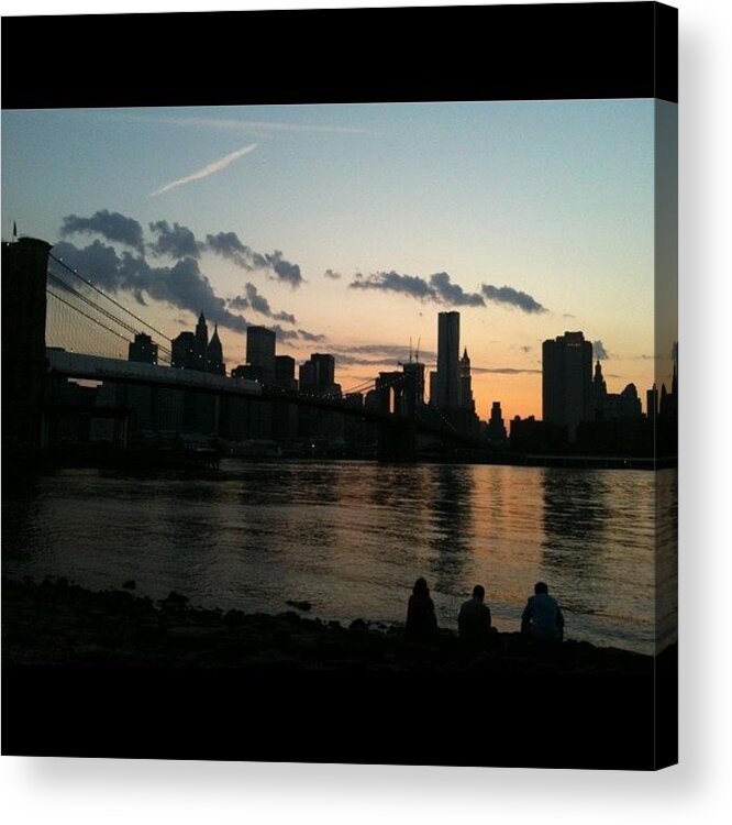 New York City Acrylic Print featuring the photograph NYC Skyline II by Fern Fiddlehead