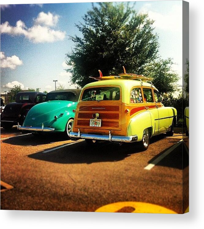 Instagram Acrylic Print featuring the photograph Old Cars In The Parking Lot by James Roberts