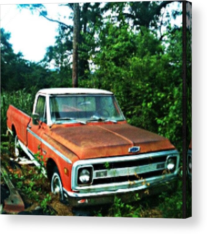 Antique Acrylic Print featuring the photograph #old #chevrolet #truck #unique #antique by Seth Stringer