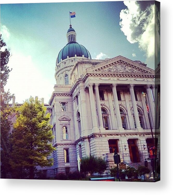 Beautiful Acrylic Print featuring the photograph One Of The More #beautiful #statehouses by Bryan Burton