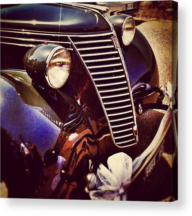 Vintage Acrylic Print featuring the photograph Ops Fiat by Luca Ferretti