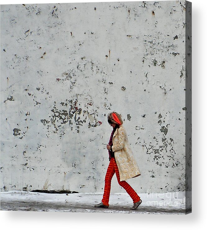 Grunge Acrylic Print featuring the photograph Orange Slice by Terry Doyle