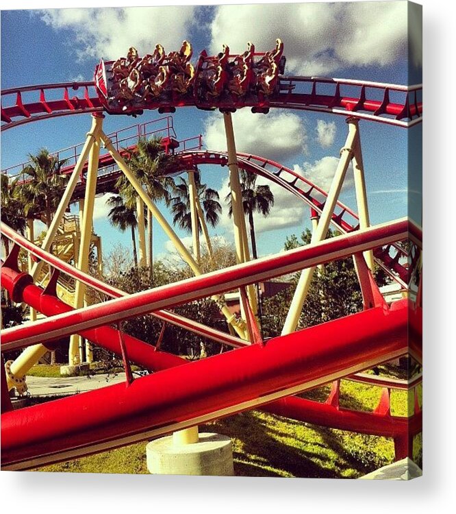 Coaster Acrylic Print featuring the photograph Orlando Roller Coaster by James Roberts