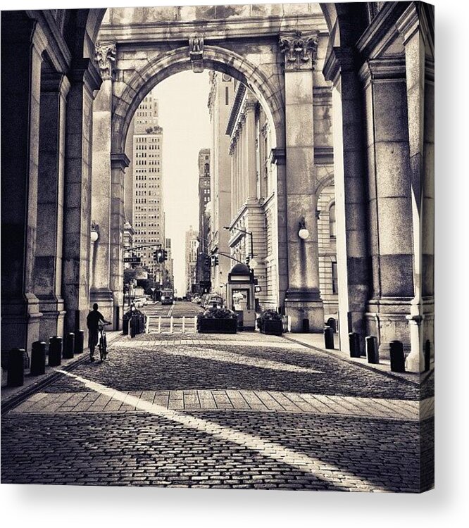 New York City Acrylic Print featuring the photograph Out from Shadows - Manhattan Municipal Building - New York City by Vivienne Gucwa