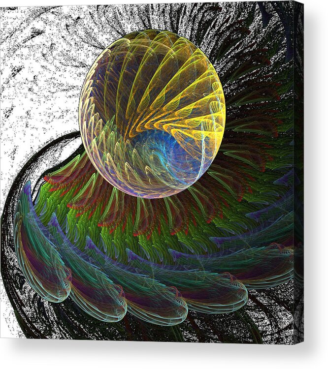 Palantir Acrylic Print featuring the digital art Palantir by Rick Chapman