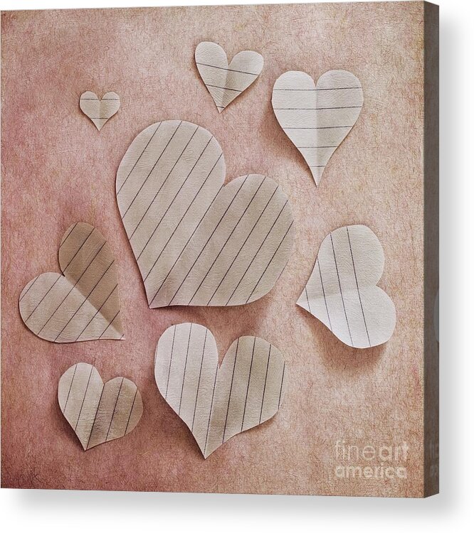Paper Acrylic Print featuring the photograph Papier D'amour by Priska Wettstein