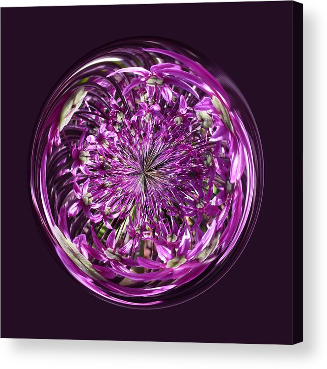 Flower Acrylic Print featuring the digital art Purple Chaos by Robert Gipson