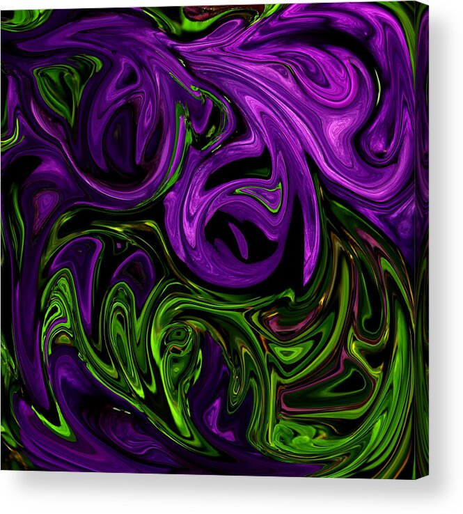 Abstract Acrylic Print featuring the photograph Purple Transformation by Karen Harrison Brown