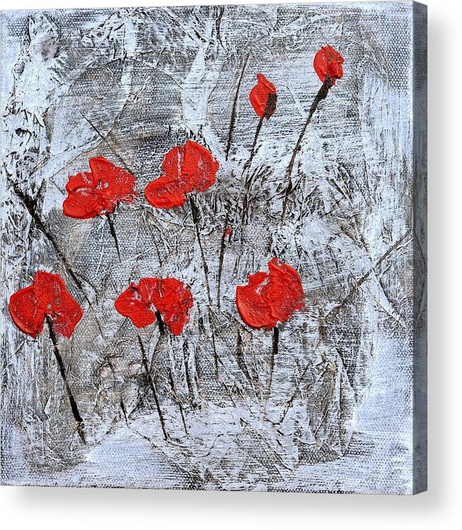 Acrylic Painting Acrylic Print featuring the painting red by Renate Behr