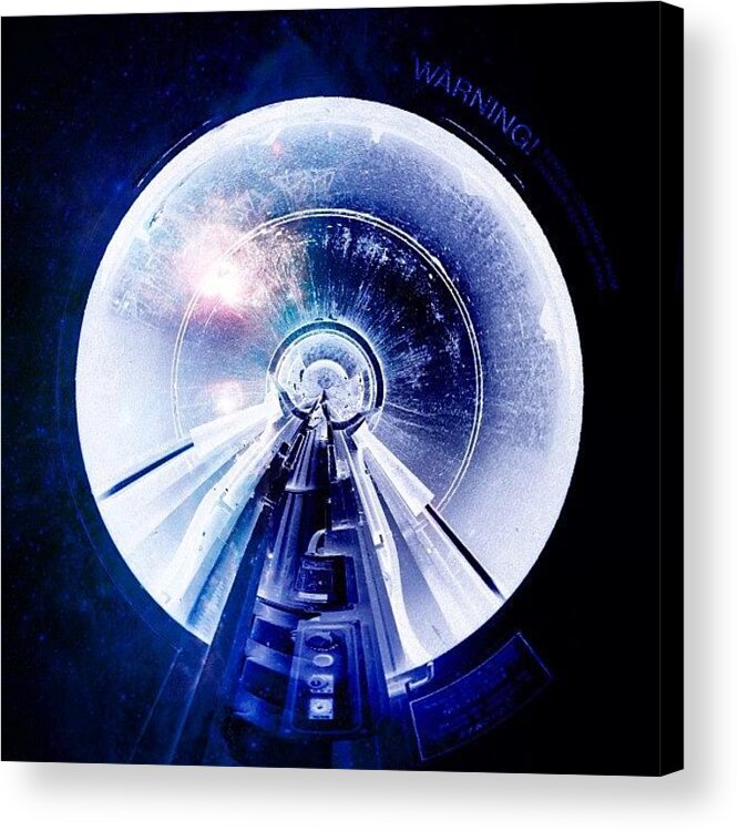 Sciencefiction Acrylic Print featuring the photograph Regularly-spaced Power Nodes Collect by Aubrey Erickson