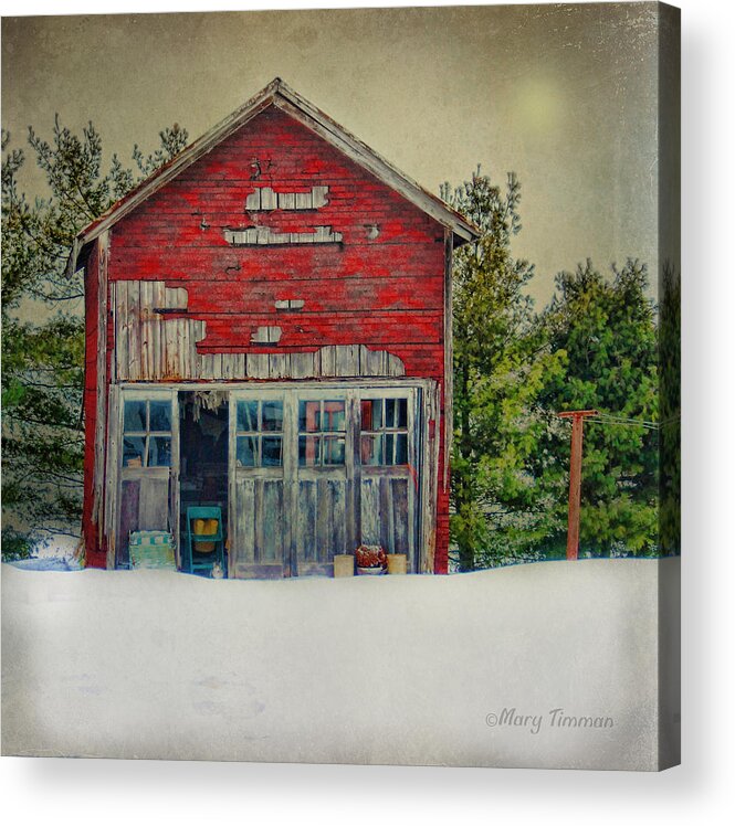 Shed Acrylic Print featuring the photograph Rustic Shed by Mary Timman