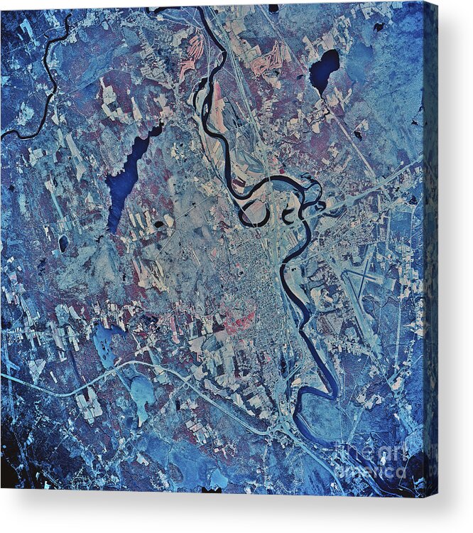 Color Image Acrylic Print featuring the photograph Satellite View Of Concord, New by Stocktrek Images