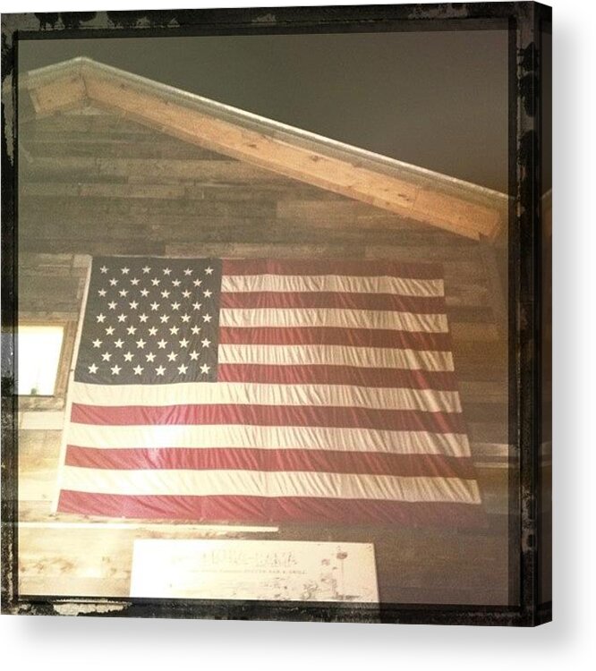 Mobilephotography Acrylic Print featuring the photograph Stars And #stripes @hipstachallenge by Molly Slater Jones