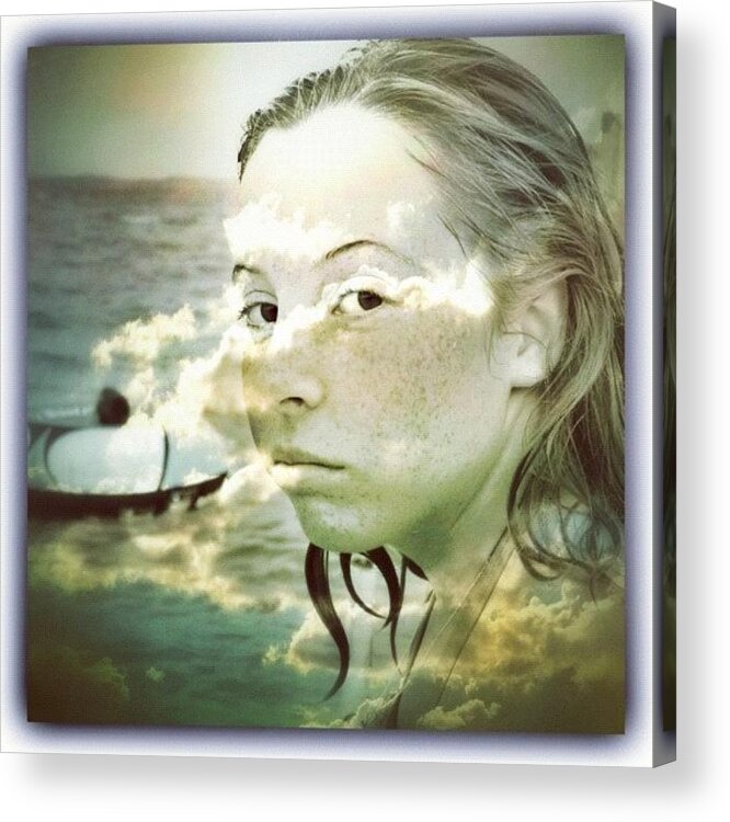  Acrylic Print featuring the photograph Storm Clouds In Her Eyes 
skin Kissed by Margie P