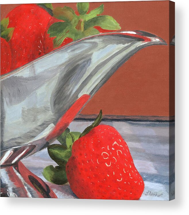 Strawberries Acrylic Print featuring the painting Strawberry Season by Lynne Reichhart