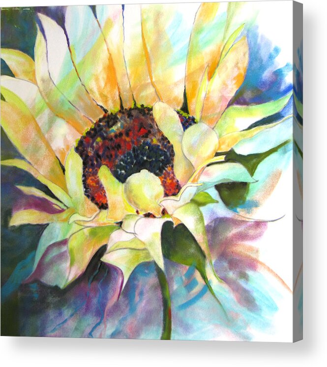 Sunflower Acrylic Print featuring the painting Sunflower III by Vicki Brevell