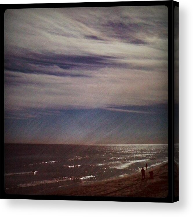 Surf Acrylic Print featuring the photograph Sunny Winter Day. #ocean #beach #surf by Emily W