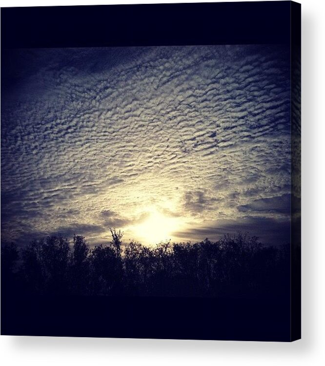 Sky_collection Acrylic Print featuring the photograph #sunrise #clouds #cloudporn #skyporn by Vik Vaughn