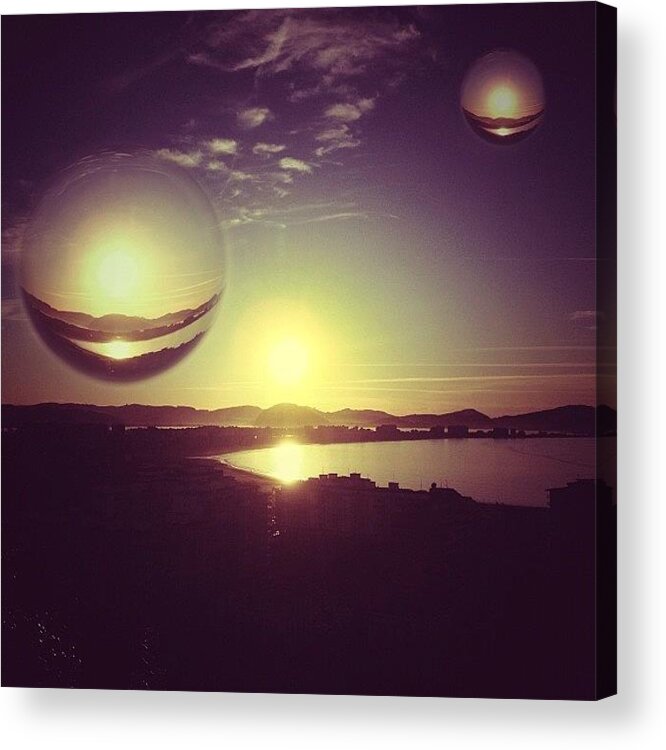 Aknewday Acrylic Print featuring the photograph sunset Balls by David Arranz