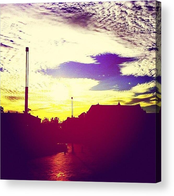 Colourful Acrylic Print featuring the photograph #super #colourful #sky - Not by Leon Sampson