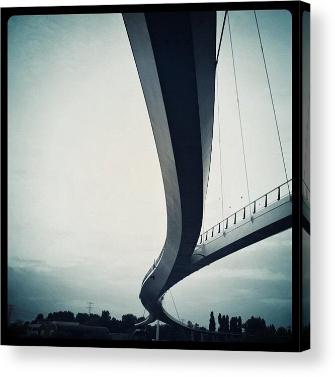Bridge Acrylic Print featuring the photograph Suspended #bridge For Cylists And by Robbert Ter Weijden