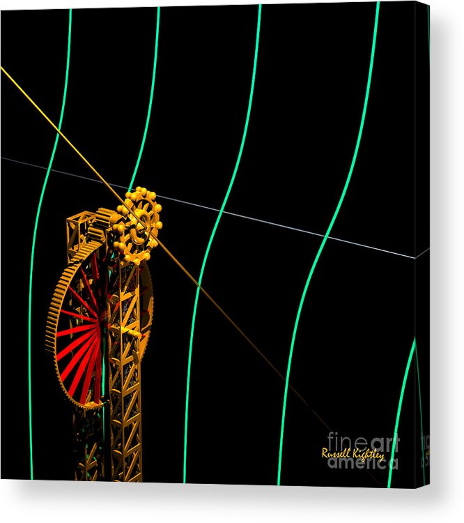Angle Acrylic Print featuring the digital art Tangent Graph Math Engine by Russell Kightley