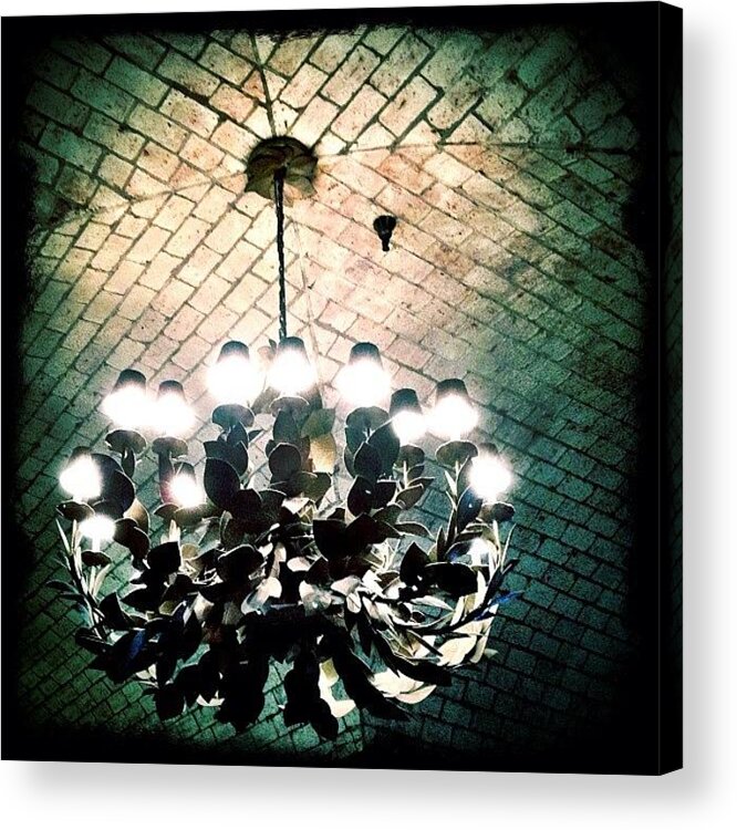 Mobilephotography Acrylic Print featuring the photograph Texan Chandelier by Natasha Marco