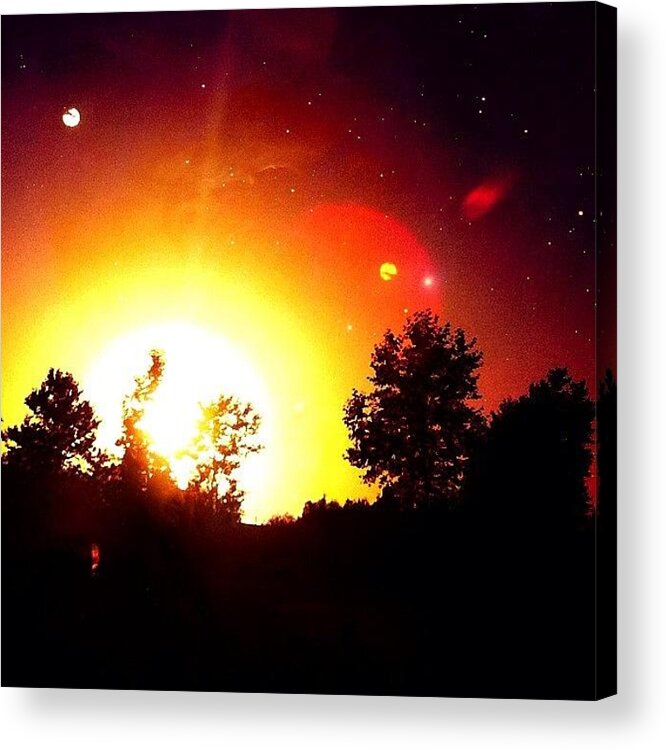Shine Acrylic Print featuring the photograph That Sunset #nature #movie #dark by Brandon Yamaguchi