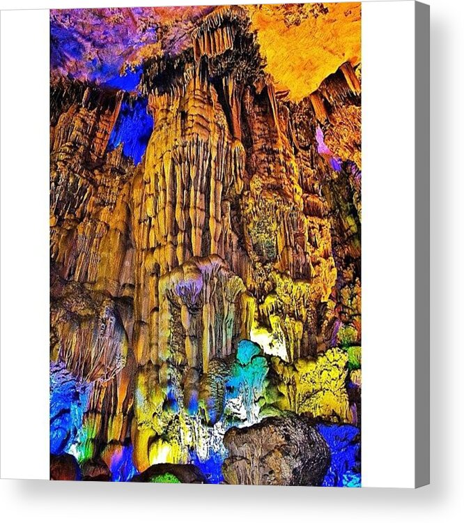 Instatraveling Acrylic Print featuring the photograph The Reed Flute Cave (chinese: by Tommy Tjahjono