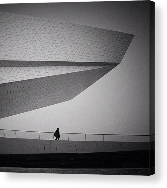 Buildingstyles_gf_bnw_001 Acrylic Print featuring the photograph The Return Of The Enterprise by Robbert Ter Weijden