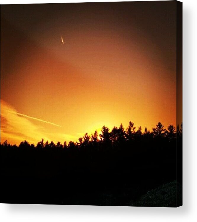 Beautiful Acrylic Print featuring the photograph The Sky Looks Like Its On Fire! #sky by Laura Vaillancourt