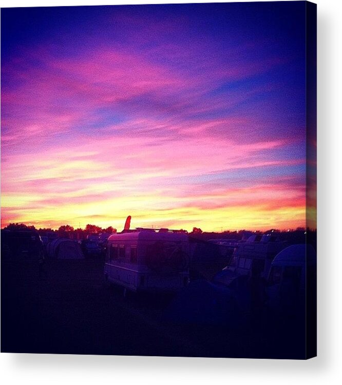 Instagram Acrylic Print featuring the photograph The Sun Setting At #bestival by Jimmy Lindsay