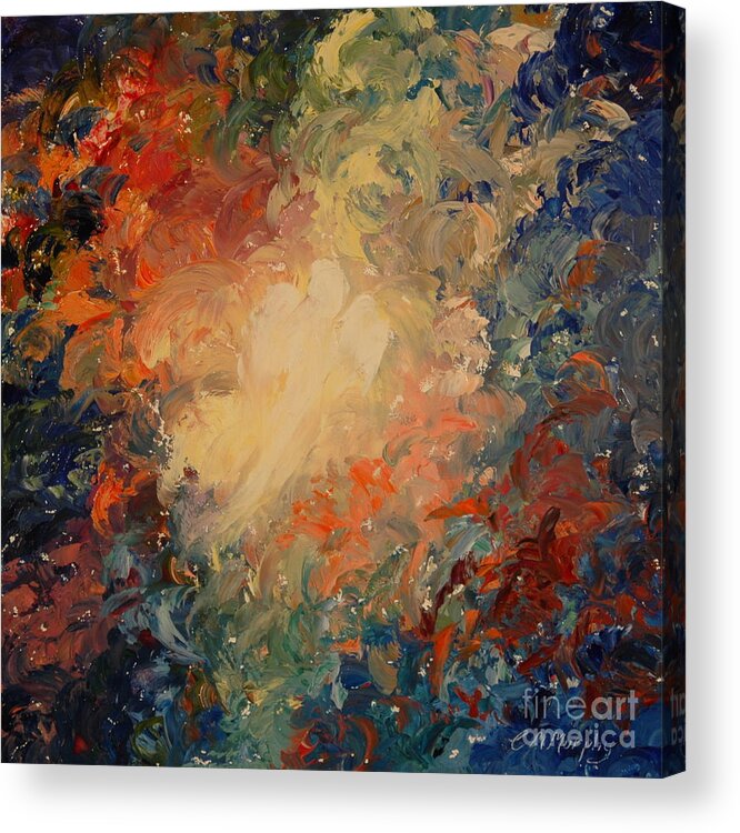 Angel Acrylic Print featuring the painting The Universe by Colleen Murphy