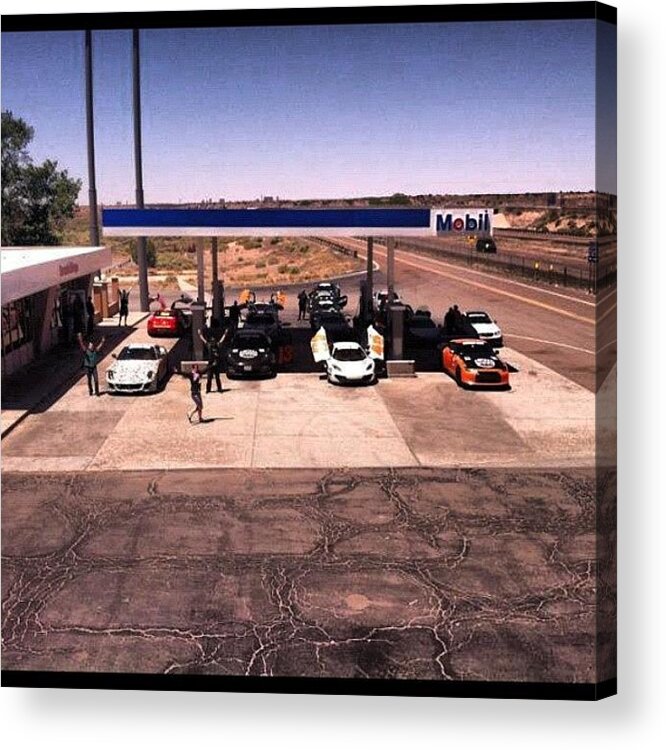 Gumball3000 Acrylic Print featuring the photograph This Is How We Refuel! 14 Strong! by Jerome De S