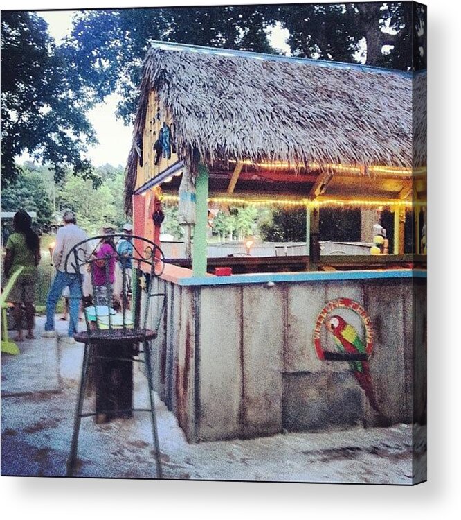  Acrylic Print featuring the photograph Tiki Hut By The Lake! by Melinda Jones