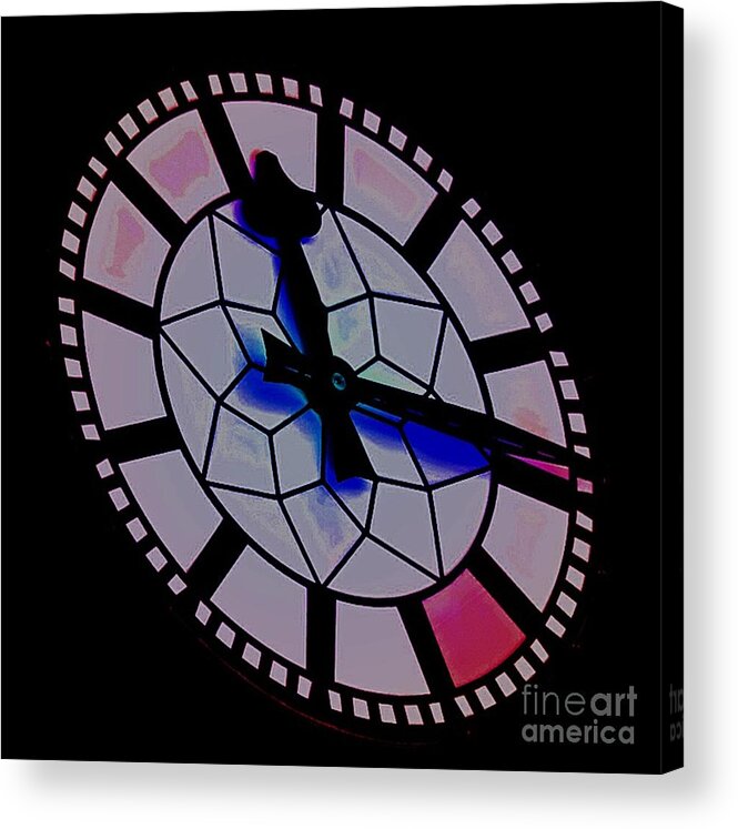 Blue Acrylic Print featuring the photograph Time waits for no Man by Blair Stuart