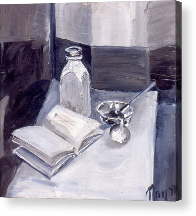 Still_life Acrylic Print featuring the painting Tonal Still Life 1977 by Nancy Griswold