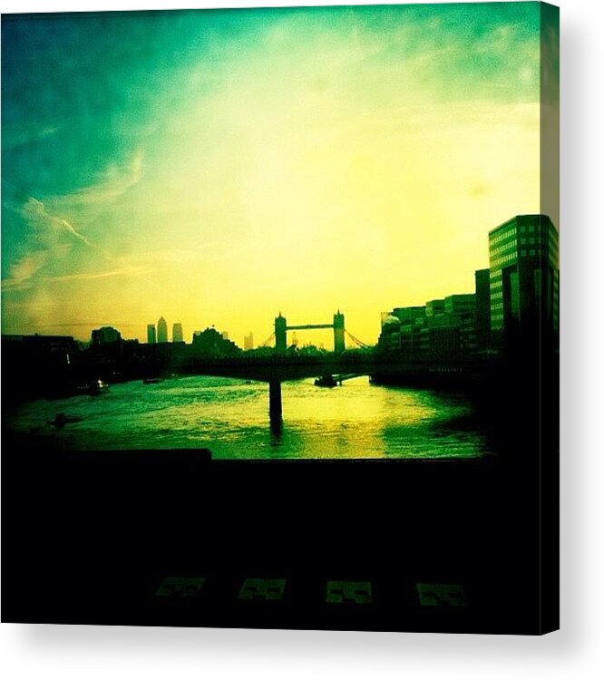 Beautiful Acrylic Print featuring the photograph Tower Bridge At Sunrise by Samuel Gunnell