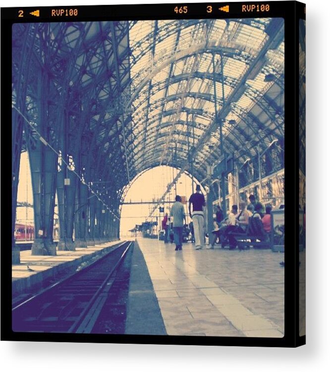 Train Acrylic Print featuring the photograph #train #station #architecture #germany by CactusPete AZ