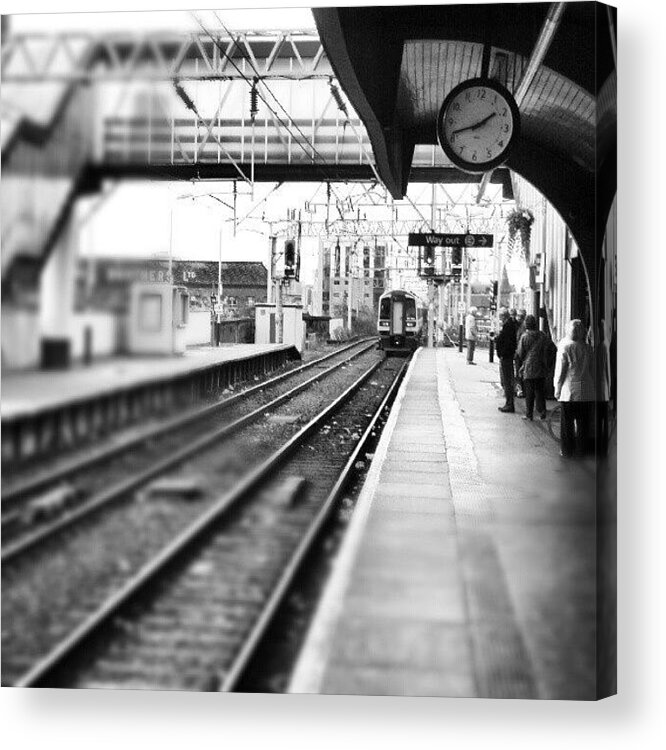 Androidcommunity Acrylic Print featuring the photograph #train #trainstation #station by Abdelrahman Alawwad
